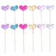 thumbnail image 4 of KAKOWELY 50 palitos de postre con forma de corazón para tarta de cumpleaños, adorables adornos para cupcakes, decoración creativa para tartas (color aleatorio, 50 unidades por paquete), 4 of 4