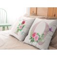 thumbnail image 2 of Alphabet Initial Letter I Floral Throw Pillow Cover 18x18 Inch, Decorative Monogrammed Rose Butterfly Flower Pillowcase for Bed Sofa Couch, Aesthetic Feminine Girls Velvet Cushion Case (I), 2 of 6