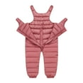 thumbnail image 5 of Odeerbi Toddler Boys Girls Clothes Winter Jumpsuit Baby Romper Children's Winter Down Cotton Pants Infants Openable Thickening Jumpsuit Pink 5-6 Years, 5 of 6