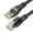 Black-1m, variant on Cat6 Networking Cable Shielded Internet Cable for Routers Laptops Computer TVs Box Up to 100Mbps for Home Offices Use