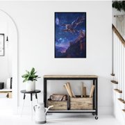 Rateoe Starry Sky Wall Flying Tiger Pattern Wooden Picture Puzzle ,1000 Piece Jigsaw Puzzle ,Family Fun Puzzle, Home Décor Puzzle, Gift Puzzle(Vertical style)