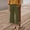 Army Green, variant on Wide Leg Ankle Pants Women Straight Leg Trousers Pockets Elastic Waist Solid Color Casual Pants