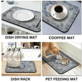 thumbnail image 6 of Dish Drying Mat for Kitchen Counter 2 Pack with Non-Slip Rubber Backing - Heat-Resistant Absorbent Coffee Bar Mat, Dish Rack Mat, Boho Dish Drying Mats 18x24+19.5x12 inch, 6 of 7
