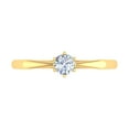thumbnail image 3 of 1/4 Carat 6-Prong Set Diamond Solitaire Engagement Ring Band in 14K Yellow Gold (Ring Size 10.25), 3 of 4