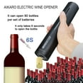 thumbnail image 2 of AIKARO Electric Wine Bottle Opener Automatic Electronic Corkscrew, Battery Operated, 2 of 7
