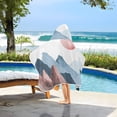 thumbnail image 3 of Yayeee Kids Hooded Towels Toddler Soft Absorbent Beach Bathing Wrap 50" x 23.5", Art Mountain and Sun Pattern, 3 of 5