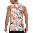 thumbnail image 3 of Xecao Butterflies and Roses Men's Tank Top Workout Quick Dry Sleeveless Gym Jogging Muscle Shirts Summer Swim Beach Tops, 3 of 9