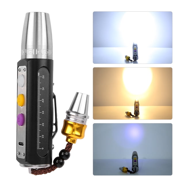 Practical With Length Measurement Jades Flashlight, Jewelry Flashlight, Antique Research Jewelry Identification For Business Academic Research