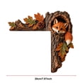 thumbnail image 3 of Diceymbol Chipmunk Tree Hollow Door Topper Woodland Animal Door Frame Decoration, Fox 2D Wooden Corner Sign for Doorway Shelf Rustic Home Decor, 3 of 6