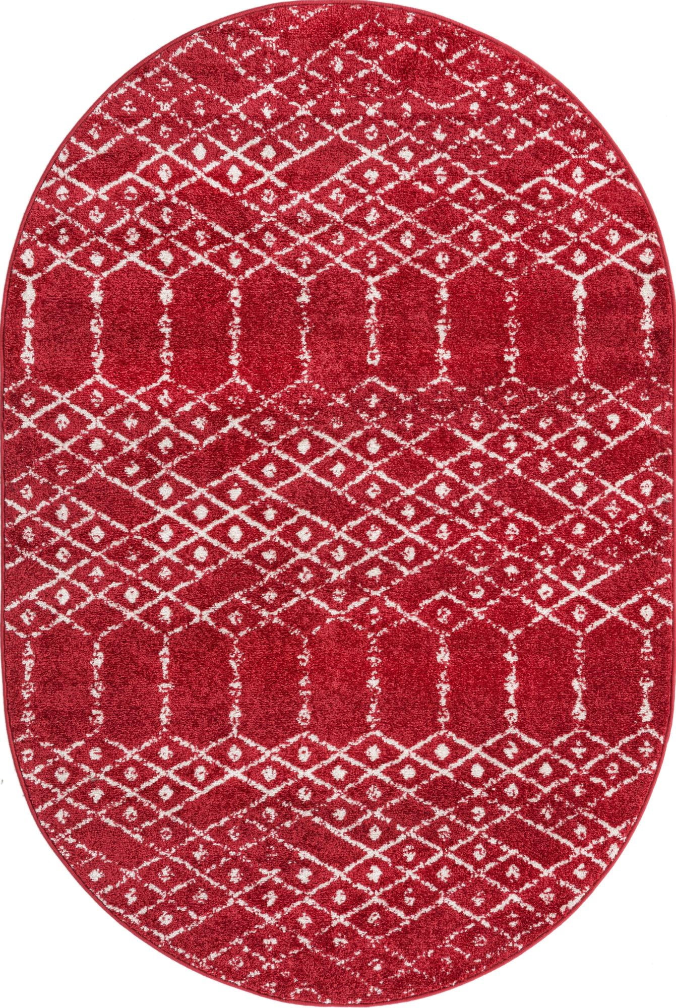 Paxon Trellis Collection Rug 8 Ft Octagon Raspberry Pink