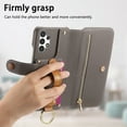 thumbnail image 2 of ELEHOLD Case for Samsung Galaxy A13 4G, RFID Blocking Zipper Leather Wallet Stand Case with Card Slot & Wrist Strap & Ring Holder,Gray, 2 of 10