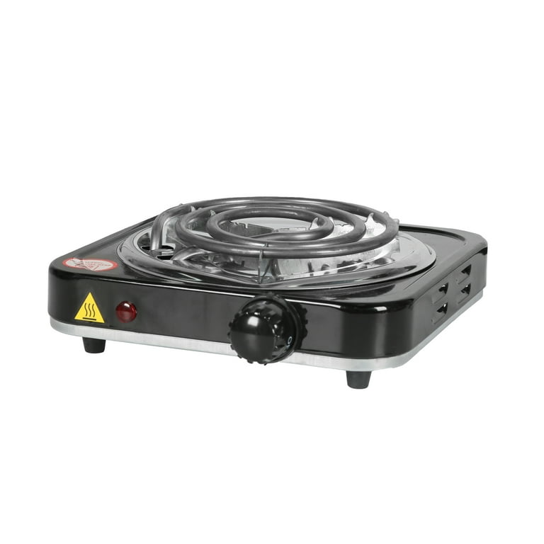 Wobythan 1000W Single Burner,Portable Electric Cooktop Camping Stove Mini Hot  Plate Heating 