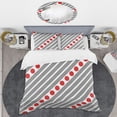 thumbnail image 2 of Designart 'Retro Geometrical Abstract Minimal Pattern XI' Mid-Century Modern Duvet Cover Set, 2 of 4