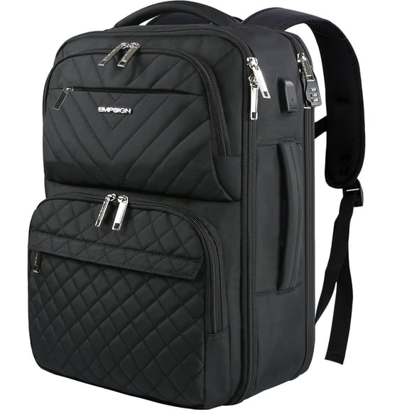 EMPSIGN Travel Backpack for Women, Large Carry On Backpack Airline Approved Personal Item Travel Bag, 17 inch TSA Friendly Laptop Backpack