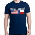 thumbnail image 1 of Shop4Ever Men's Dual Citizen USA & Lone Star Texas Flags Graphic T-shirt, 1 of 5