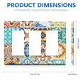 thumbnail image 2 of Light Switch Cover Bohemian Tribal 3 Gang Decorative Switch Face Wall Plate Rustic Retro Switchplate Faceplate for Living Room Kitchen, 2 of 6