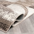 thumbnail image 5 of World Rug Gallery Abstract Circle Brown 2'x3' Door Mat, 5 of 9