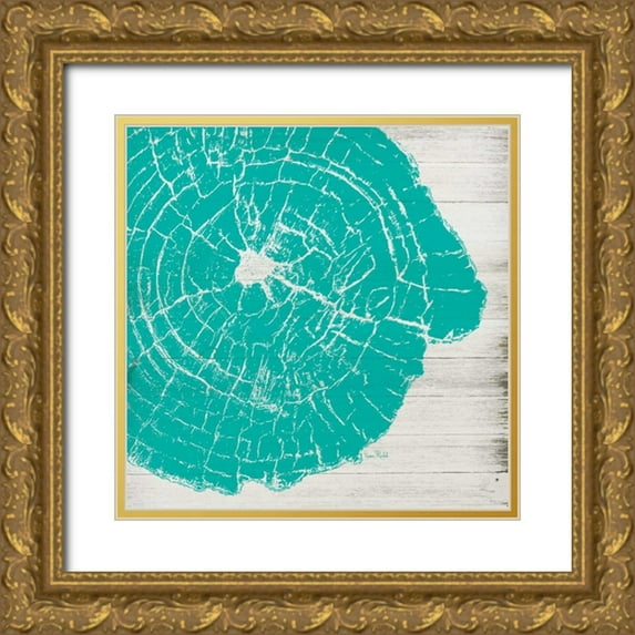 Murdock, Ramona 26x26 Gold Ornate Wood Framed with Double Matting Museum Art Print Titled - Tree Rings IV