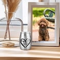 thumbnail image 6 of 1 Pc 1.57 inch(4cm) Small Keepsake Urns Pet Ashes Stainless Steel Cremation Urn I Will Meet You at The Rainbow Bridge Funeral Urn with Pouch Heart Memorial Urn for Cat Dog Ashes, 6 of 7