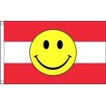 thumbnail image 1 of QIFEIHA Austria Smiley Face Flag 3x5 Feet Banner Flag, 1 of 3