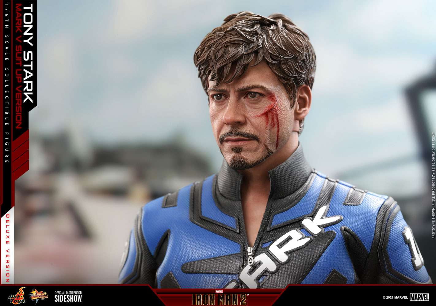 Marvel Movie Masterpiece Diecast Iron Man Mark V Collectible Figure (Deluxe Version)