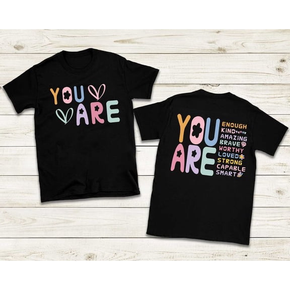 You are Inspiration Christian Positive Affirmation Tee Casual Blessed Saying Tops Shirt, Men's And Women's Graphic Tee 100% Cotton by TBun, Full Sizes S-5XL