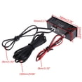 thumbnail image 7 of 3 in 1 Car Thermometer Voltmeter 12V Digital Clock Voltage Tester (Green), 7 of 7