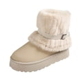 thumbnail image 2 of Women's Snow Boots Winter Fur Lined Ankle Boots Pull On Comfortable Walking Shoes Outdoor Cold Snowy Warm Winter Thick-Soled Boots, 2 of 9