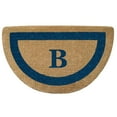thumbnail image 1 of Single Picture Frame Blue 22" x 36" Half Round HeavyDuty Coir Doormat - Monogrammed B, 1 of 5