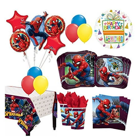 The Ultimate 16 Guest 94pc Spider-Man Birthday Party Supplies - Walmart.com