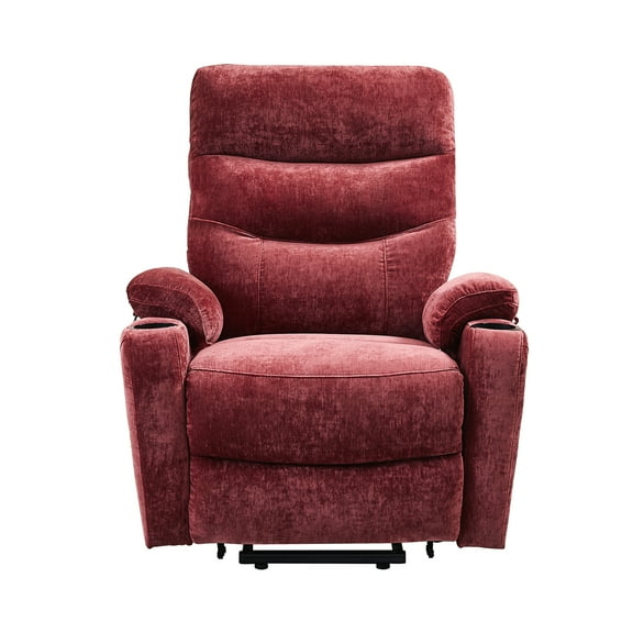 JIELARHUA Electric Power Lift Recliner Chair Sofa with Massage and Heat for Elderly, 3 Positions, 2 Side Pockets and Cup Holders, USB Ports, High-end quality fabric