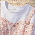 thumbnail image 6 of PINQI Fashion Dress for Baby Girls Summer Floral Backstrap Pleated Dress Short Sleeve Crew Neck A Swing Casual Daily Going Out Dress, 6 of 6