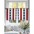 thumbnail image 4 of Sea Turtle Red Stripes Sheer Curtains 54 Inches Long 2 Panels Black White Red Stripe Decor Light Filtering Semi Sheer Window Curtains Drapes for Bedroom Living Room 52"x54", 4 of 7