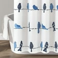 thumbnail image 5 of Navy Rowley Shower Curtain-Floral Animal Bird Print Design for Bathroom, x 72, 72 in x 72, 5 of 6