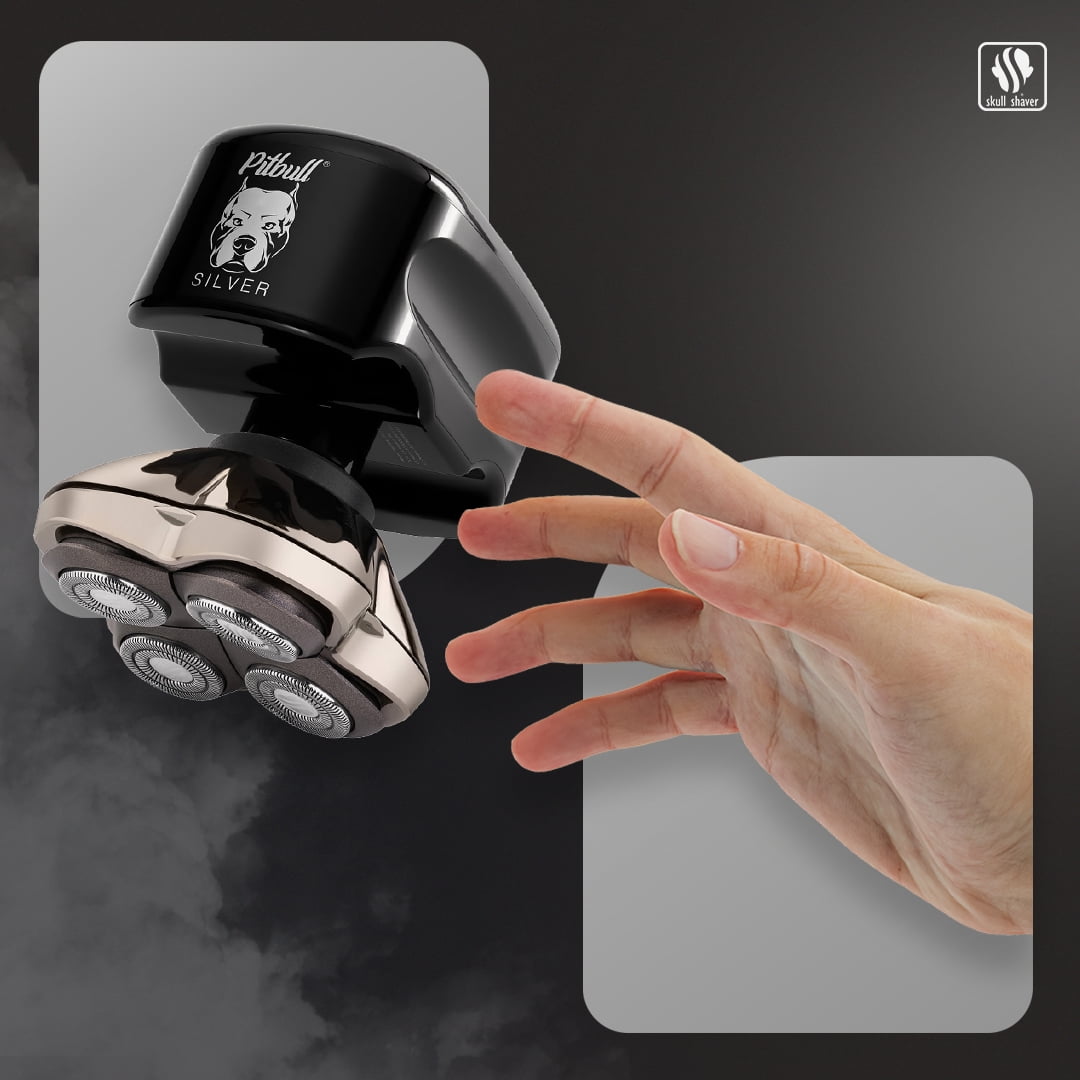 Free Shipping! Skull Shaver Pitbull Silver PRO SX5 Head Shaver for