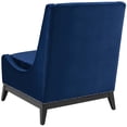 thumbnail image 4 of Contemporary Modern Urban Designer Living Room Lounge Club Lobby Accent Side Chair, Velvet Fabric, Navy Blue, 4 of 7
