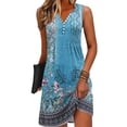thumbnail image 1 of Vestido ETCYY, vestidos de verano para mujer 2025, cuello en V, sin mangas, estampado floral, 1 of 8