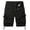 Black, variant on OSOLU Solid Color Men's Plus Size Cargo Shorts Summer Outdoor Sports Sweatpants Knee Length Pocket Mid Length Shorts For Hiking Work Everyday Comfort Versatile Bottoms