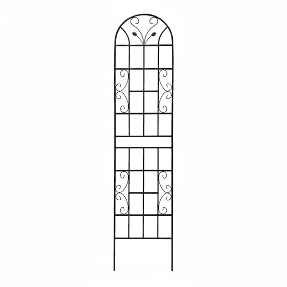 2 Pack Metal Garden Trellis - 86.7" x 19.7" Rustproof Trellis for Climbing Plants Outdoor - Black Garden Arch Trellis