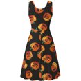 thumbnail image 5 of Vestido sin mangas cómodo suelto con estampado de Halloween con cuello redondo de verano para mujer a la moda Fridja  hjkh340, 5 of 5