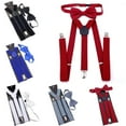thumbnail image 2 of Royal Blue SUSPENDERS and BOW TIE SET Adjustable Wedding Party - USA Seller - Adults Teens Men Women, 2 of 2