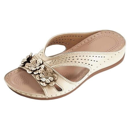 HTGFGMGW Womens Slide Sandals 2024 Tassel Sandals for Women Retro Bohemian Gladiator Fringe Casual Sandals Flat Clip toe Ankle Boots Beach Shoes Roman Open-toe Sandals Khaki