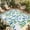 Turquoise, variant on Blue Green Botanical Outdoor Rug for Patio/Deck/Porch, Non-Slip Large Area Rug 4 x 6 Ft, Watercolor Summer Leaf Indoor Outdoor Rugs Washable Area Rugs, Reversible Camping Rug Carpet Runner