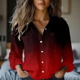 thumbnail image 2 of Women's Tops, Tees & Blouses Printed Long Sleeve Button Down Womens Spring Summer Shirts, 2 of 4