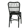 thumbnail image 3 of 2pcs Outdoor Seating Chairs - Fashionable For Garden Strong Iron Structure, Handcrafted , 400lbs Load Capacity, Grey Patio Lounge Look Backyard Construction, Woven, 3 of 5