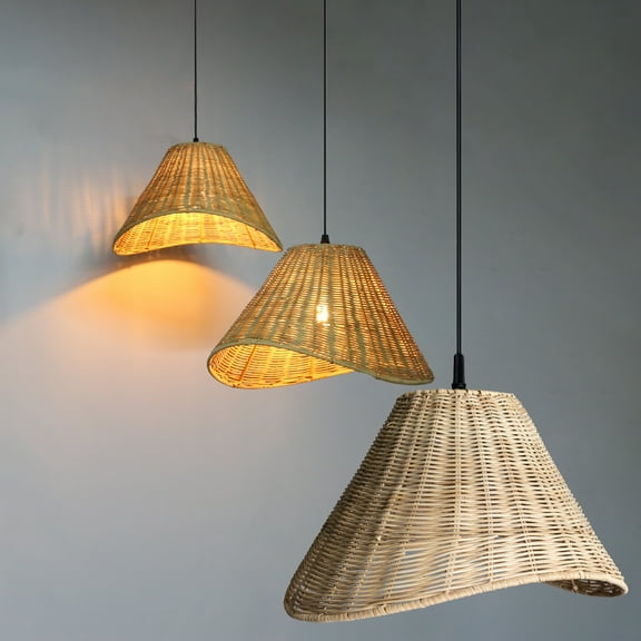 3 Pieces Lampshades, rattan Bell Lamp Shades,Lamps Shades Replacement Home Decor