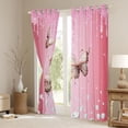 thumbnail image 3 of Castle Fairy Abstract Flying Butterflies Black Out Curtains for Adults Female Men,Crystal Bling Glitter Curtains Pack of 2 (42x63 Each),Graffiti Splash Bedroom Curtains,Ultra Soft Home Decor, 3 of 6