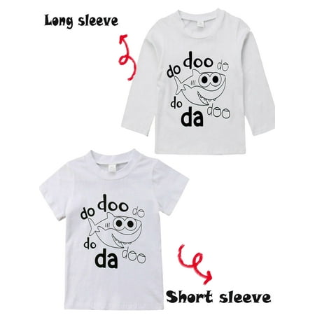 

0-6 Years Newborn Toddler Kids Girls Boys White T-shirt Tee Tops Clothes Outfits