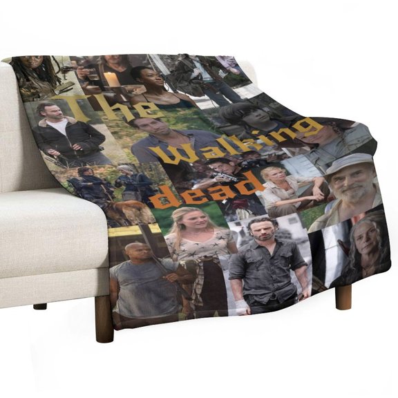 Walking Dead Throw Blanket Cozy Warm Flannel Blanket for Living Room Bedroom Bed Sofa Camping Travel, All Seasons Fleece Blankets Gifts for Kids Girls Boys Adults 30"x40"