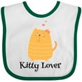 thumbnail image 3 of Inktastic Kitty Lover Orange Tabby Cat Girls Baby Bib, 3 of 4
